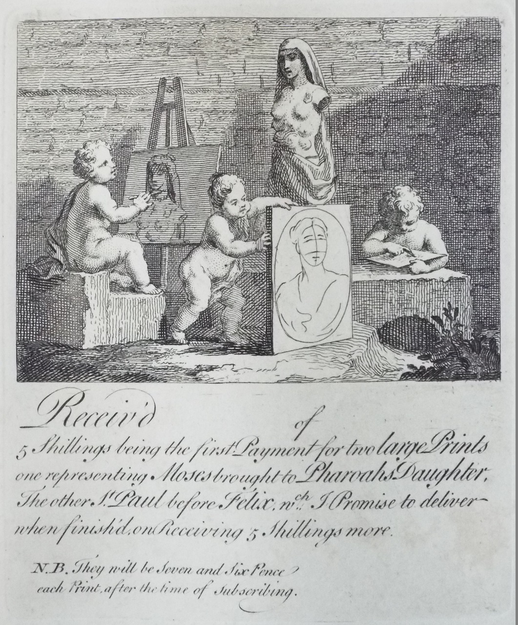 Print - Receipt for Moses etc - Hogarth